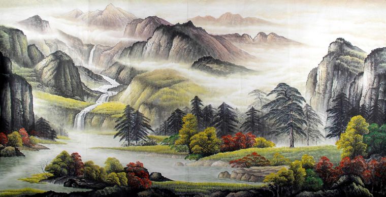 八尺國畫山水